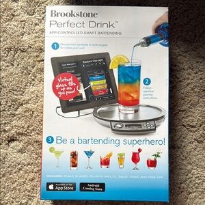 Brookstone Perfect Drink App-Controlled Smart Bartending Kit - Silver